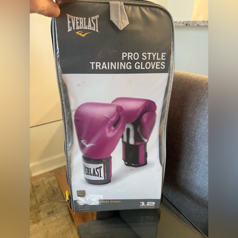 Everlast Women's Pro Style Sparring Boxing Training Gloves Pink/Black Size 12oz